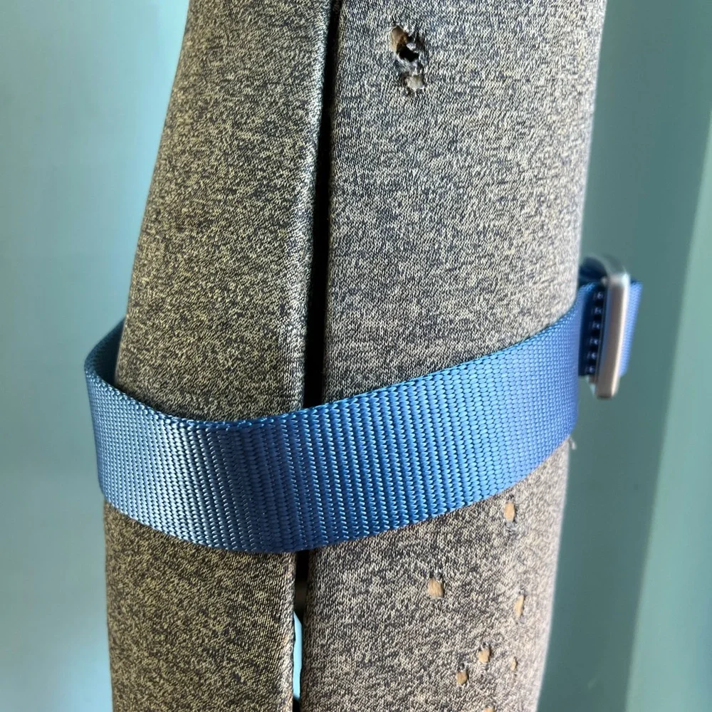 Patagonia Blue Webbing Hiking Belt with Multicolor Logo